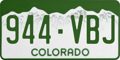 CO license plate 944VBJ