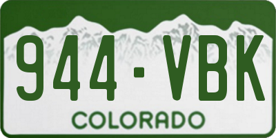 CO license plate 944VBK