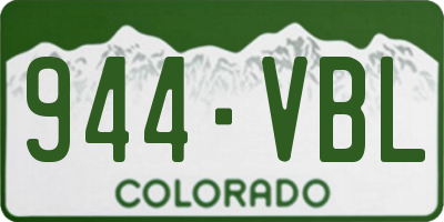CO license plate 944VBL