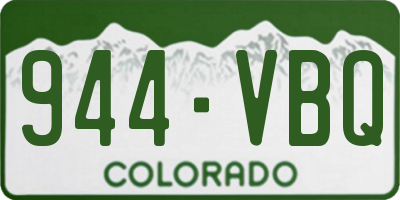 CO license plate 944VBQ