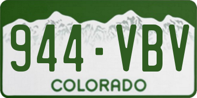 CO license plate 944VBV