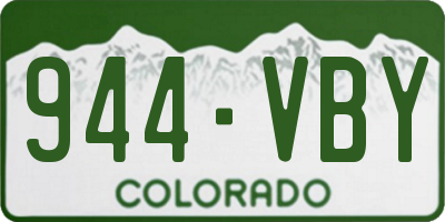 CO license plate 944VBY