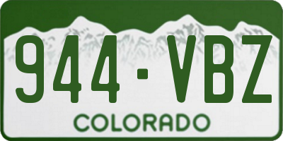 CO license plate 944VBZ