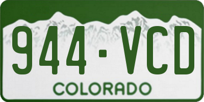 CO license plate 944VCD