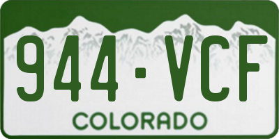 CO license plate 944VCF