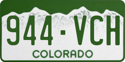 CO license plate 944VCH