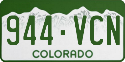 CO license plate 944VCN