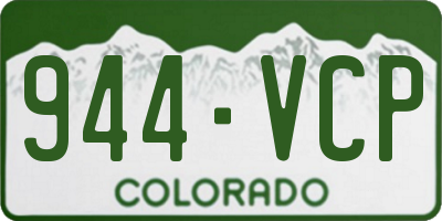 CO license plate 944VCP