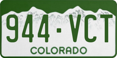 CO license plate 944VCT