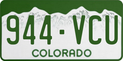 CO license plate 944VCU