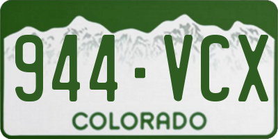 CO license plate 944VCX