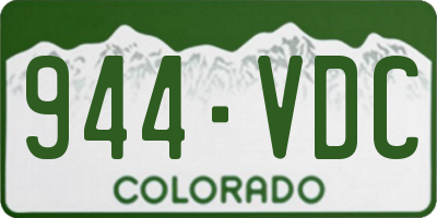 CO license plate 944VDC