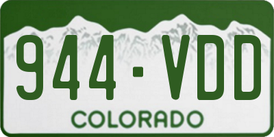 CO license plate 944VDD
