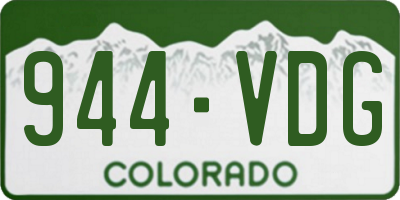 CO license plate 944VDG