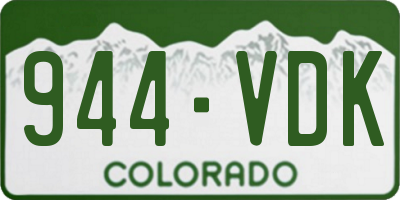 CO license plate 944VDK