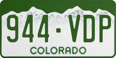 CO license plate 944VDP