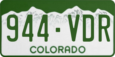 CO license plate 944VDR