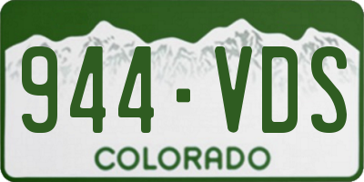 CO license plate 944VDS