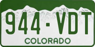 CO license plate 944VDT