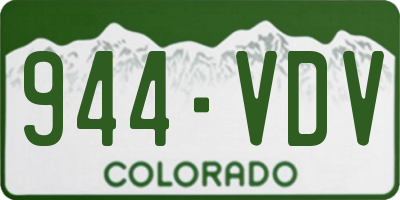 CO license plate 944VDV