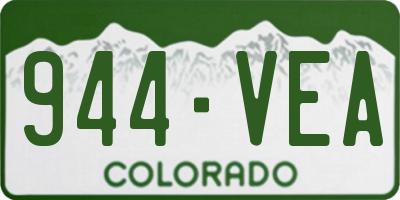 CO license plate 944VEA