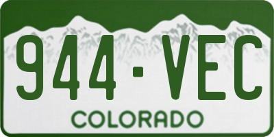 CO license plate 944VEC