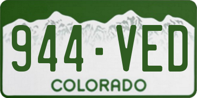 CO license plate 944VED