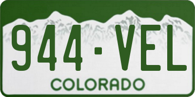 CO license plate 944VEL
