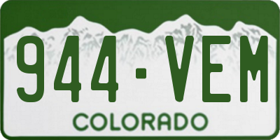CO license plate 944VEM