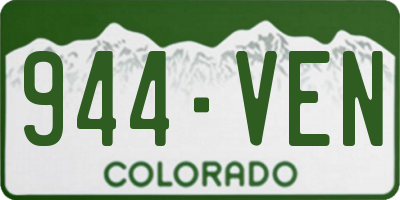 CO license plate 944VEN