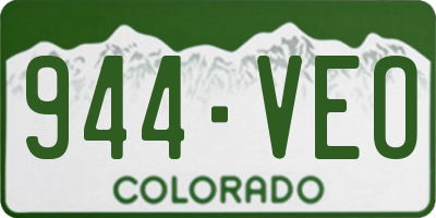CO license plate 944VEO