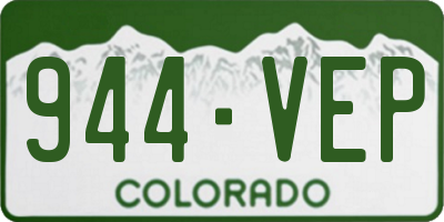 CO license plate 944VEP