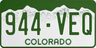 CO license plate 944VEQ