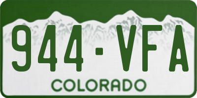 CO license plate 944VFA