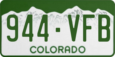CO license plate 944VFB