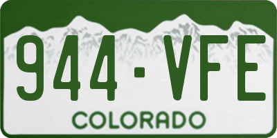 CO license plate 944VFE