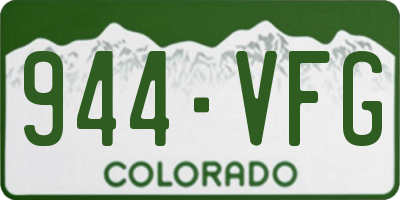 CO license plate 944VFG