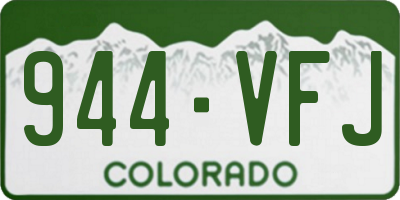 CO license plate 944VFJ