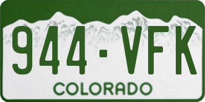 CO license plate 944VFK