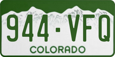 CO license plate 944VFQ