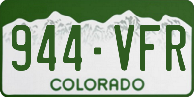 CO license plate 944VFR
