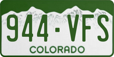 CO license plate 944VFS