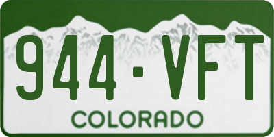 CO license plate 944VFT