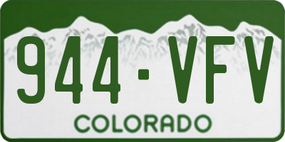 CO license plate 944VFV