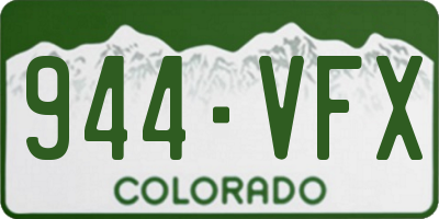 CO license plate 944VFX