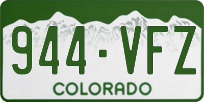 CO license plate 944VFZ