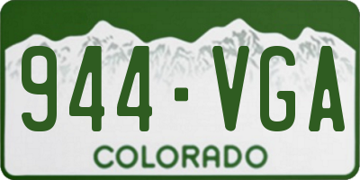 CO license plate 944VGA