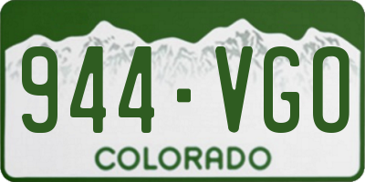 CO license plate 944VGO