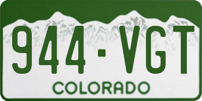 CO license plate 944VGT