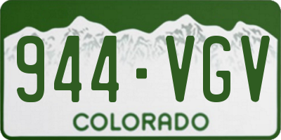CO license plate 944VGV